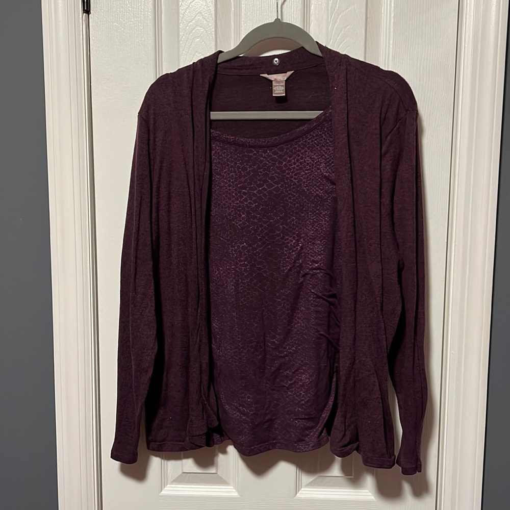 White Stag XXXL Purple Twofer sweater